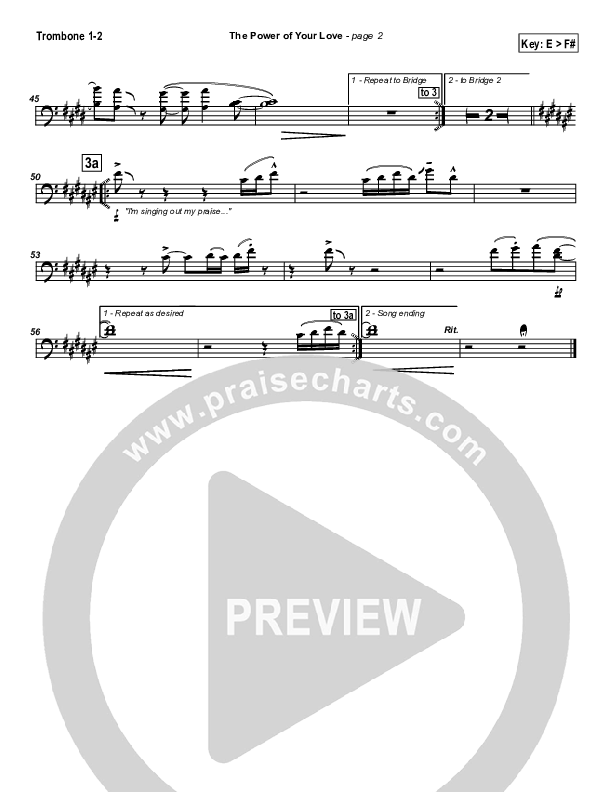 The Power Of Your Love Trombone 1/2 (Travis Cottrell)