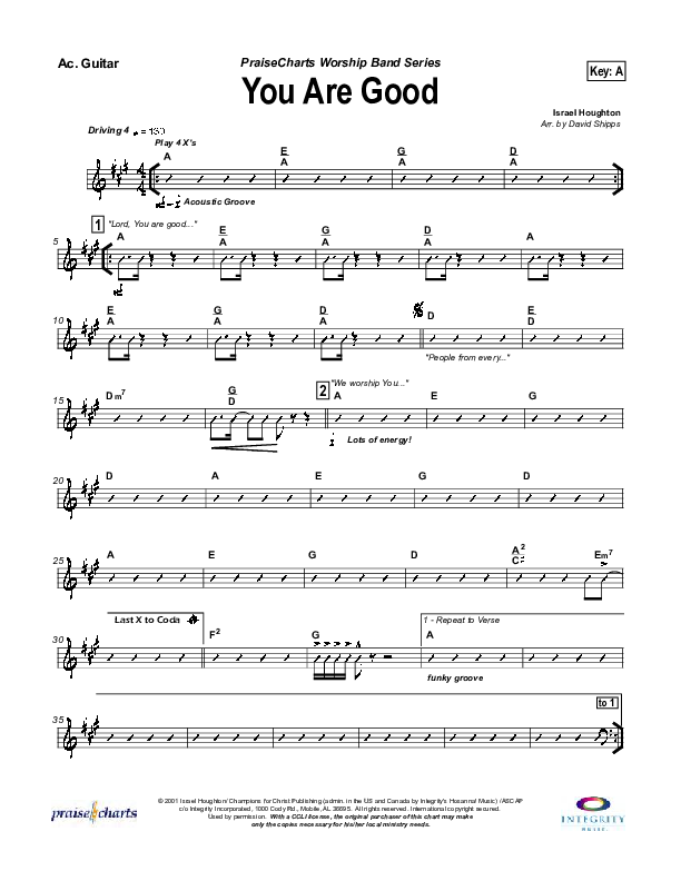 You Are Good Acoustic Guitar (Travis Cottrell)