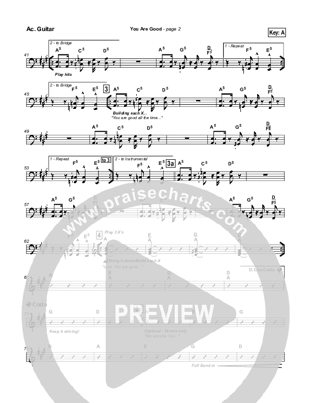 You Are Good Acoustic Guitar (Travis Cottrell)