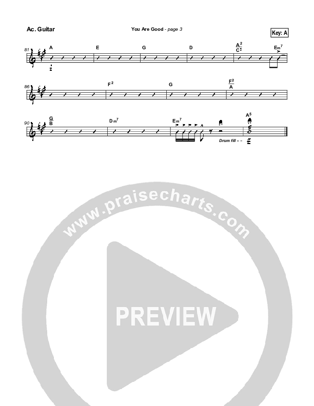 You Are Good Acoustic Guitar (Travis Cottrell)