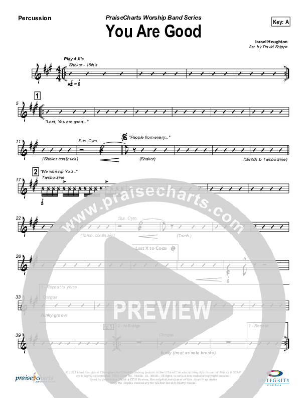 You Are Good Percussion (Travis Cottrell)