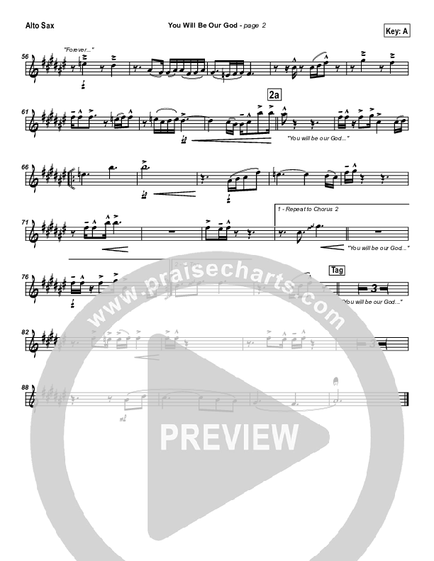 You Will Be Our God Alto Sax (Travis Cottrell)