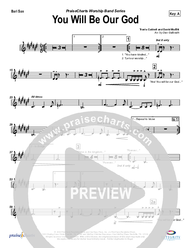 You Will Be Our God Bari Sax (Travis Cottrell)