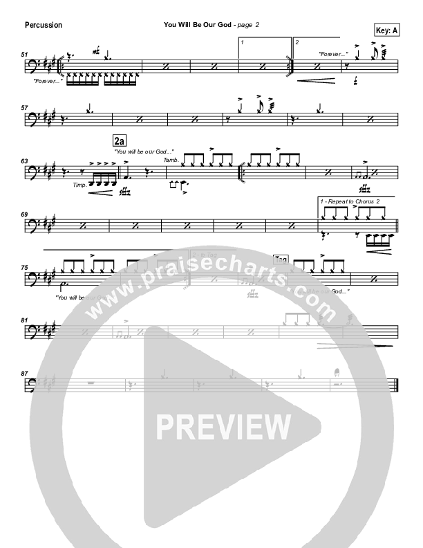 You Will Be Our God Percussion (Travis Cottrell)