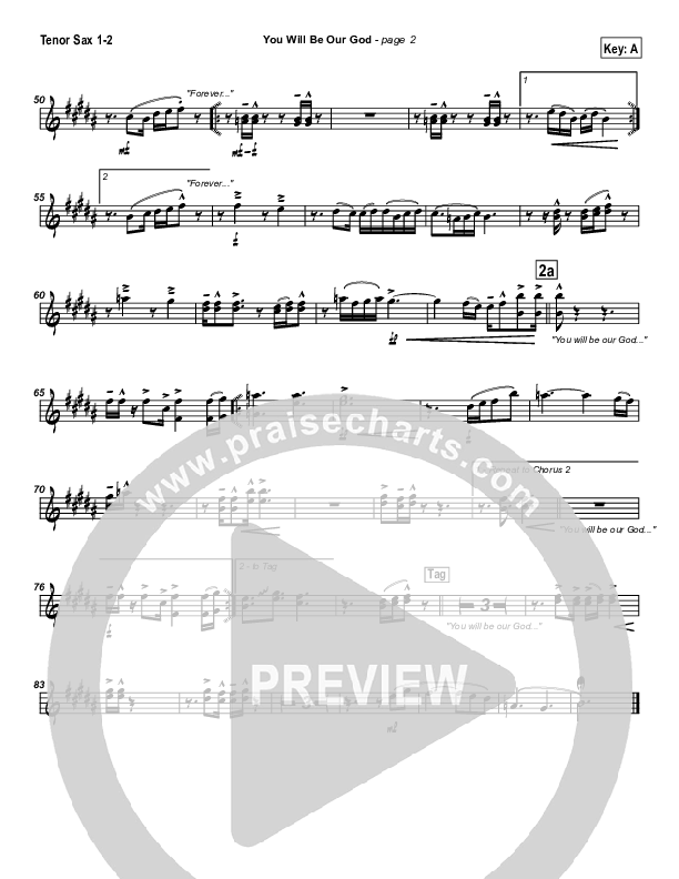 You Will Be Our God Tenor Sax 1/2 (Travis Cottrell)