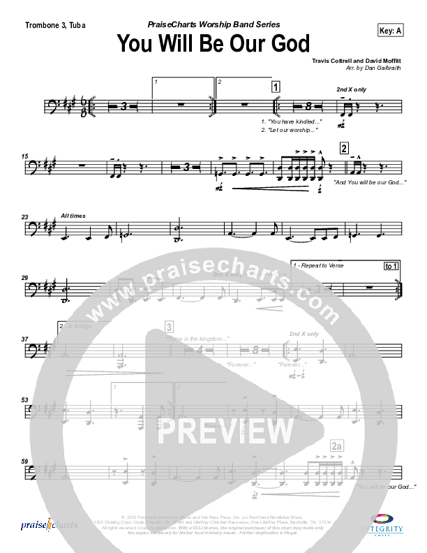 You Will Be Our God Trombone 3/Tuba (Travis Cottrell)