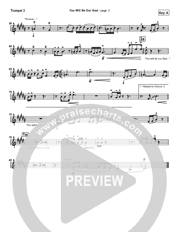 You Will Be Our God Trumpet 3 (Travis Cottrell)