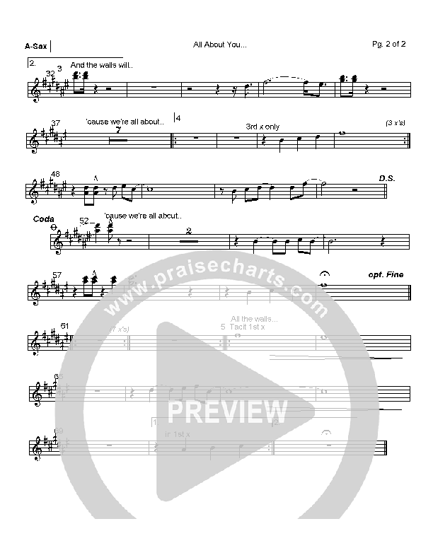 All About You Alto Sax (Hillsong UNITED)