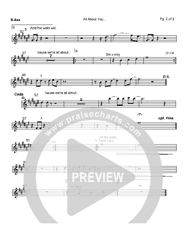 All About You Bari Sax (Hillsong UNITED)