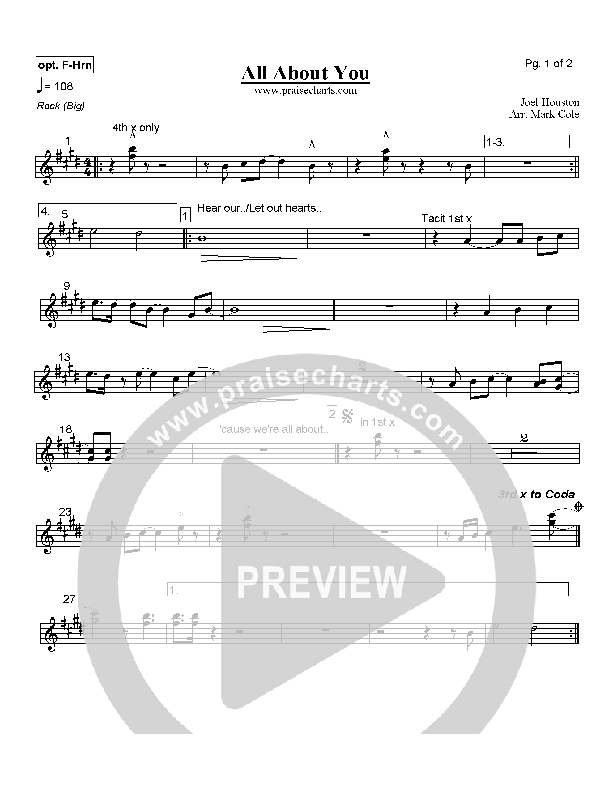 All About You French Horn (Hillsong UNITED)