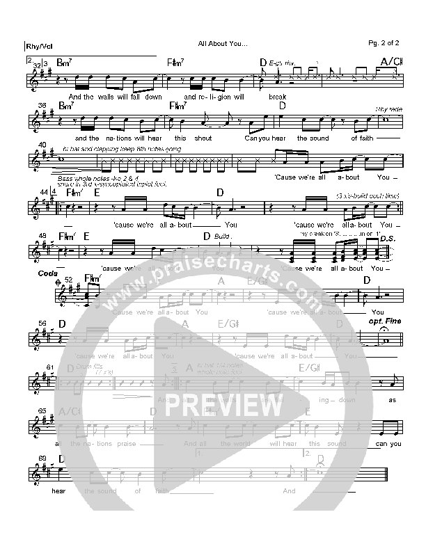 All About You Rhythm/Vocal (Hillsong UNITED)