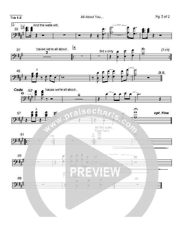 All About You Trombone 1/2/3 (Hillsong UNITED)