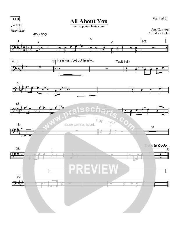 All About You Trombone 4 (Hillsong UNITED)