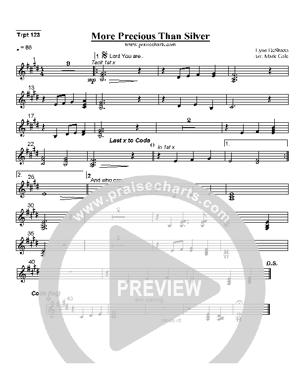 More Precious Than Silver Trumpet 1/2/3 (Lynn DeShazo)