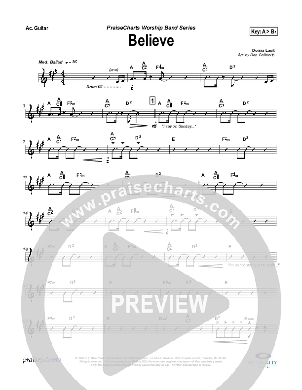 Believe Acoustic Guitar (Jason Breland)