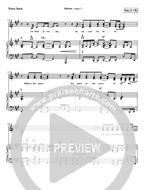 Believe Piano/Vocal (SATB) (Jason Breland)