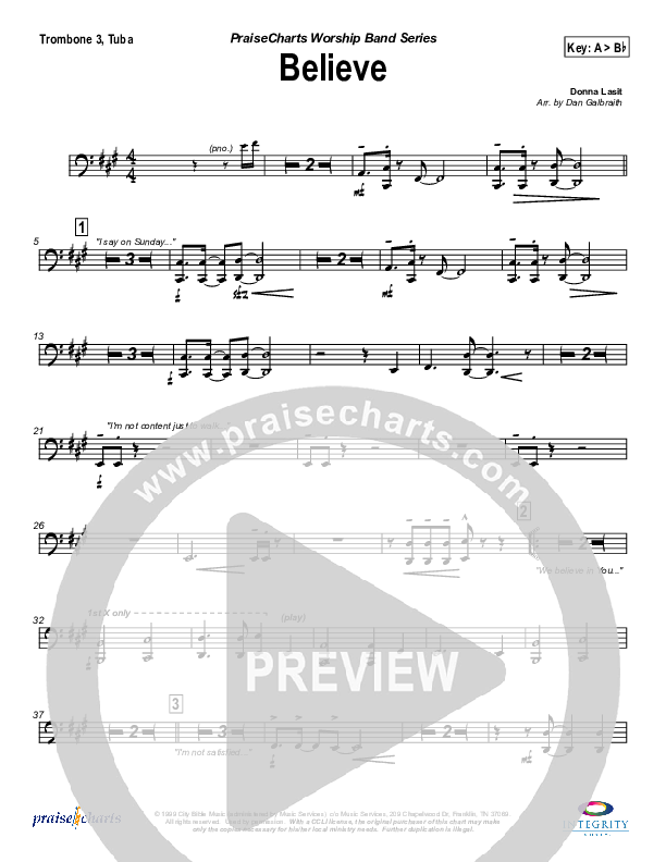 Believe Trombone 3/Tuba (Jason Breland)
