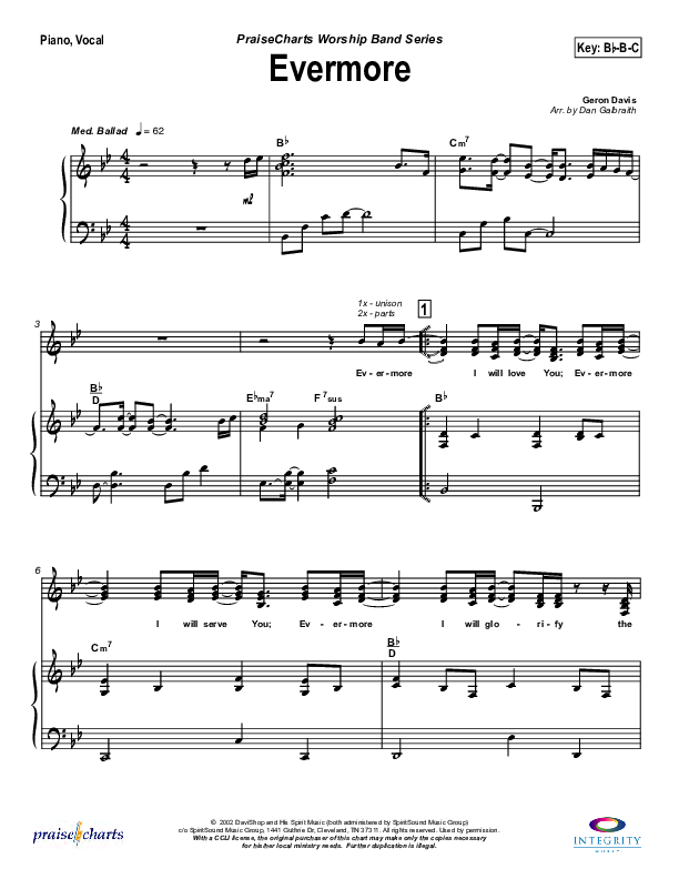 Evermore Piano/Vocal & Lead (Jason Breland)