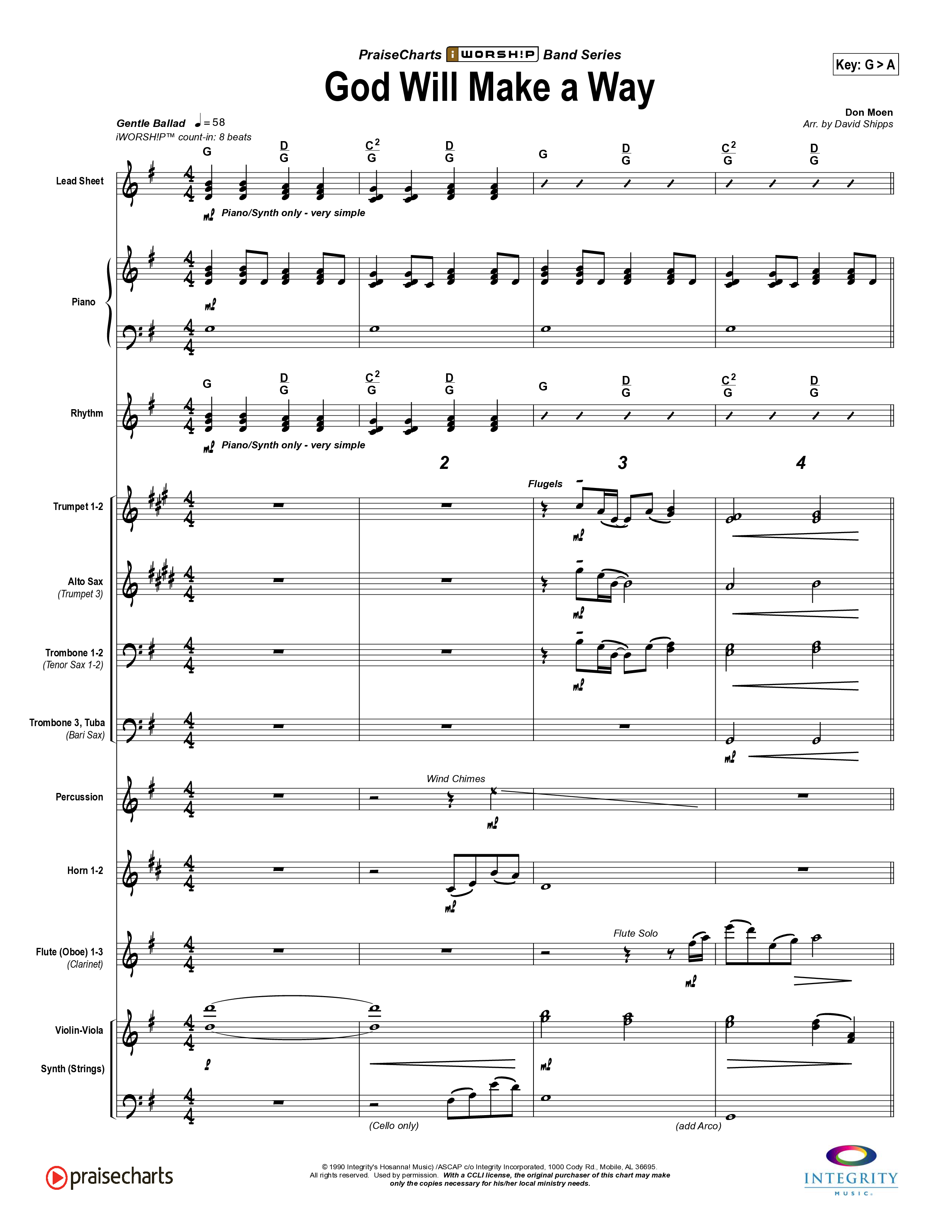 God Will Make A Way Orchestration (Don Moen)