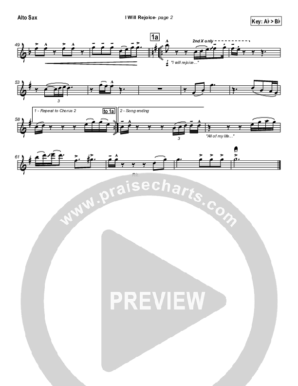 I Will Rejoice Alto Sax (Jason Breland)