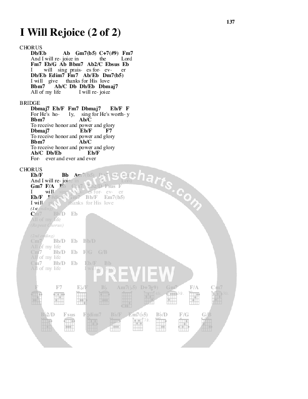 I Will Rejoice Chord Chart (Jason Breland)