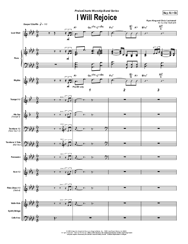 I Will Rejoice Conductor's Score (Jason Breland)