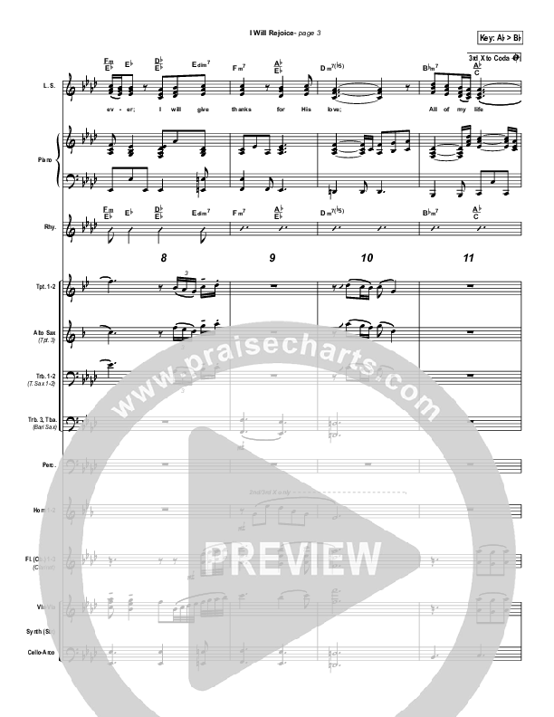 I Will Rejoice Conductor's Score (Jason Breland)