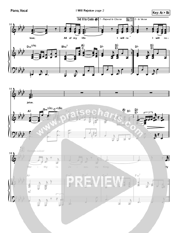 I Will Rejoice Piano/Vocal Pack (Jason Breland)