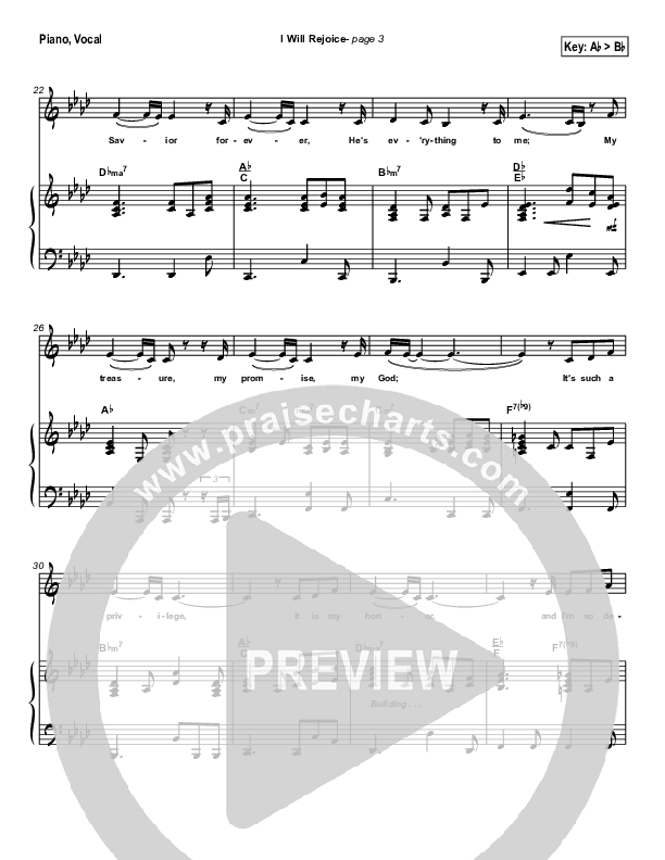 I Will Rejoice Piano/Vocal & Lead (Jason Breland)