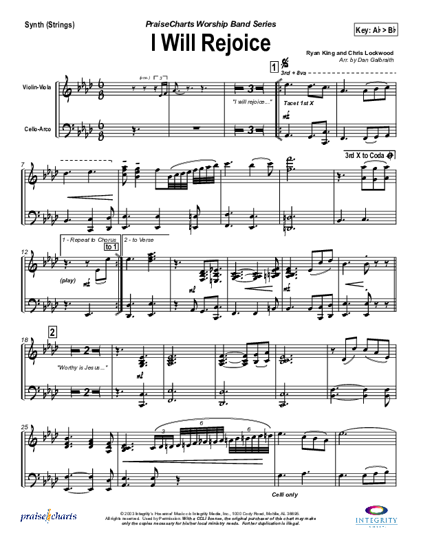 I Will Rejoice Synth Strings (Jason Breland)