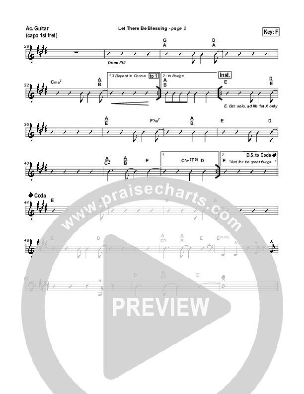 Let There Be Blessing Acoustic Guitar (Jason Breland)