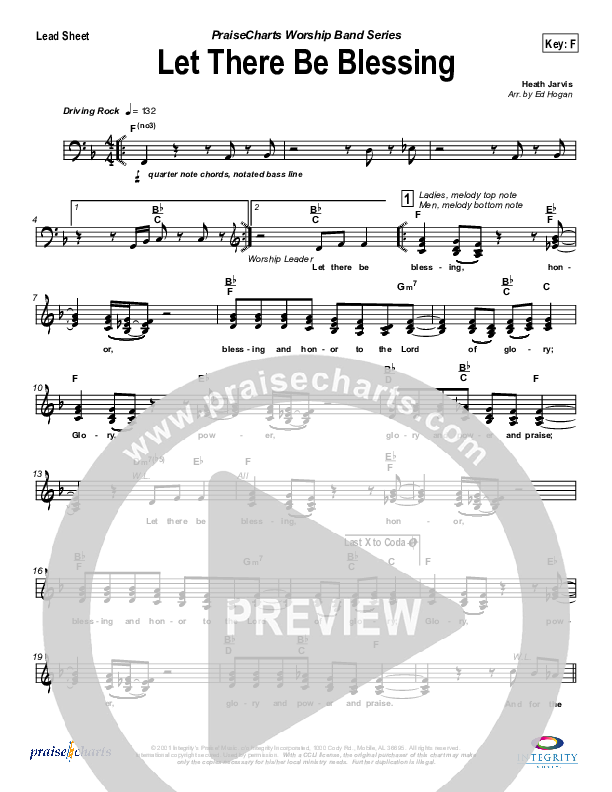 Let There Be Blessing Lead Sheet (Jason Breland)