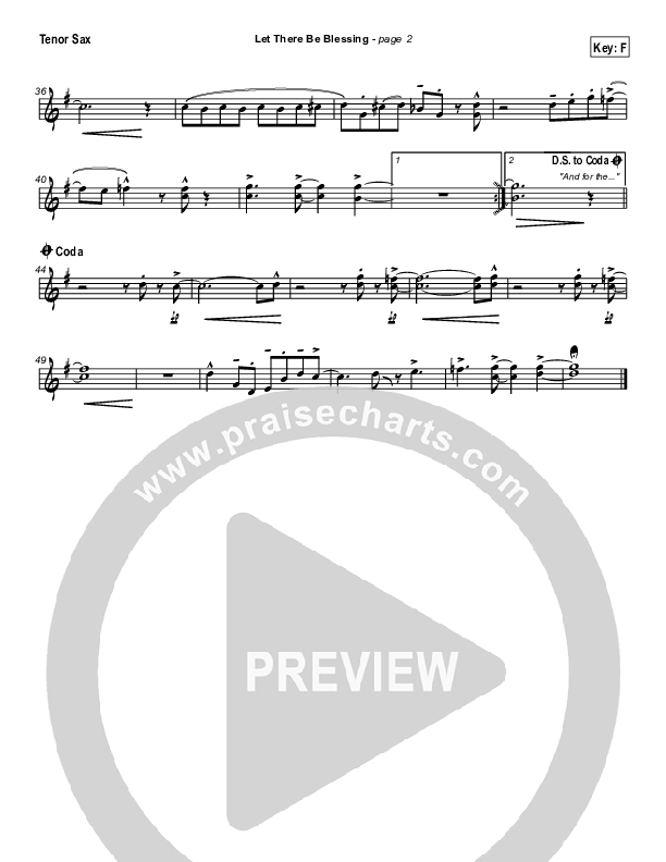 Let There Be Blessing Tenor Sax 2 (Jason Breland)