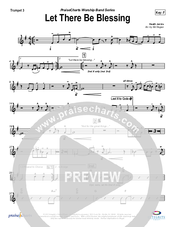 Let There Be Blessing Trumpet 3 (Jason Breland)