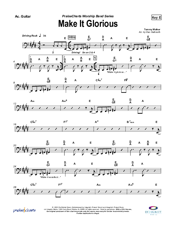 Make It Glorious Acoustic Guitar (Jason Breland)