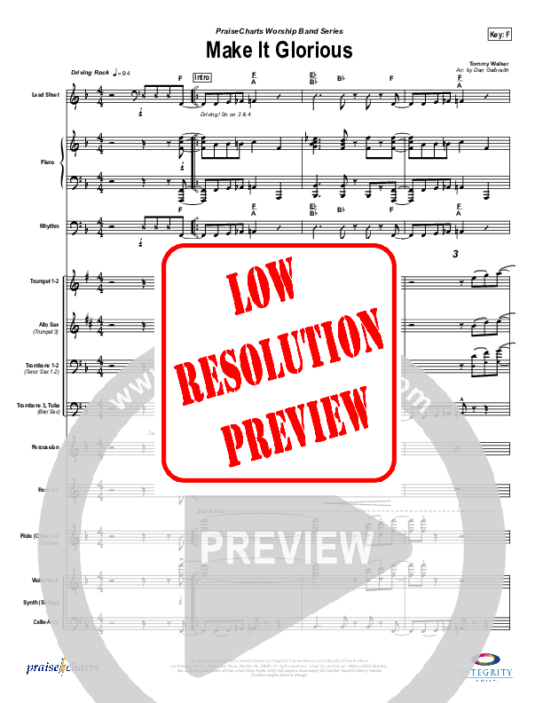 Make It Glorious Conductor's Score (Jason Breland)