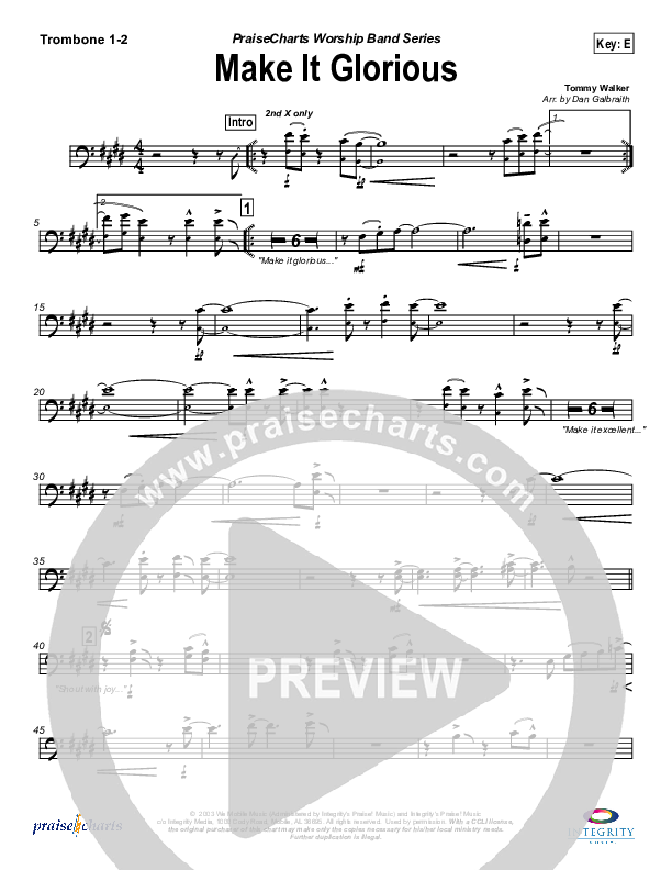 Make It Glorious Trombone 1/2 (Jason Breland)