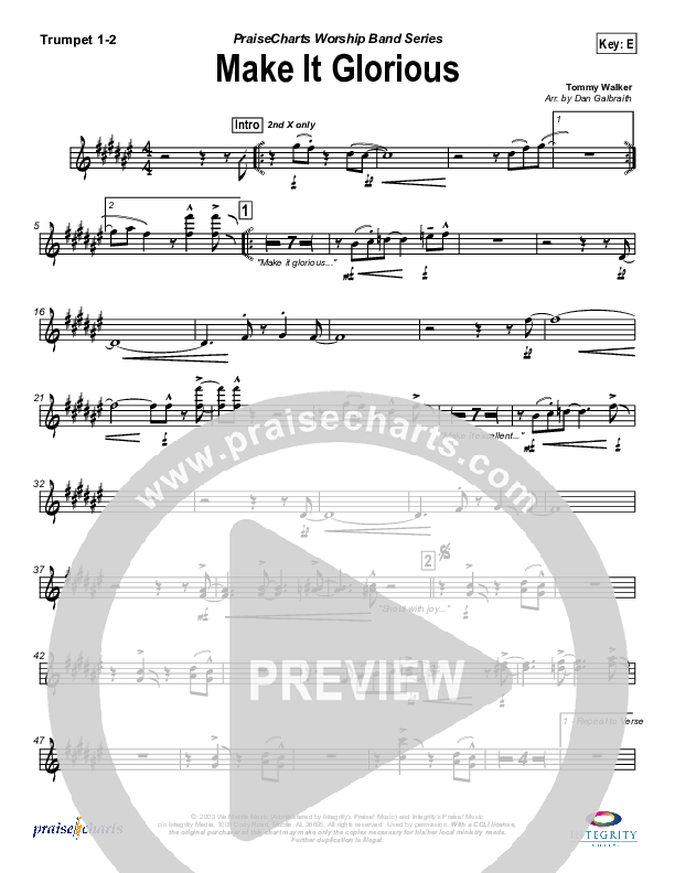 Make It Glorious Trumpet 1,2 (Jason Breland)