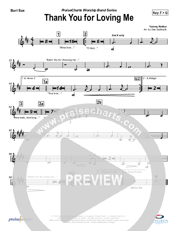 Thank You for Loving Me Bari Sax (Jason Breland)