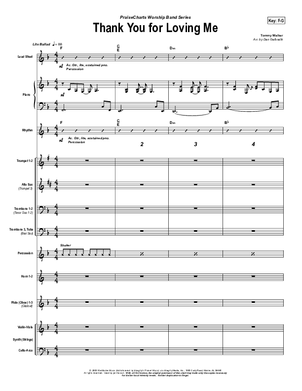 Thank You for Loving Me Conductor's Score (Jason Breland)