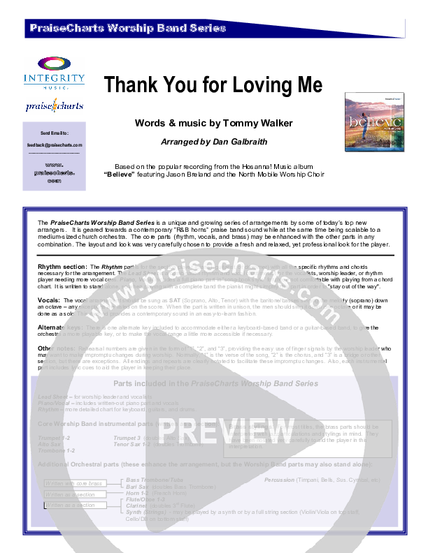 Thank You for Loving Me Cover Sheet (Jason Breland)