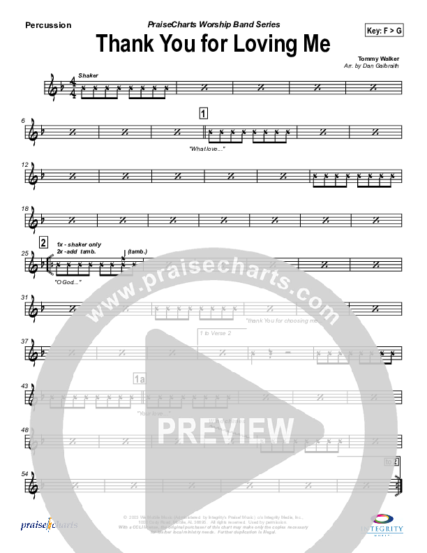 Thank You for Loving Me Percussion (Jason Breland)