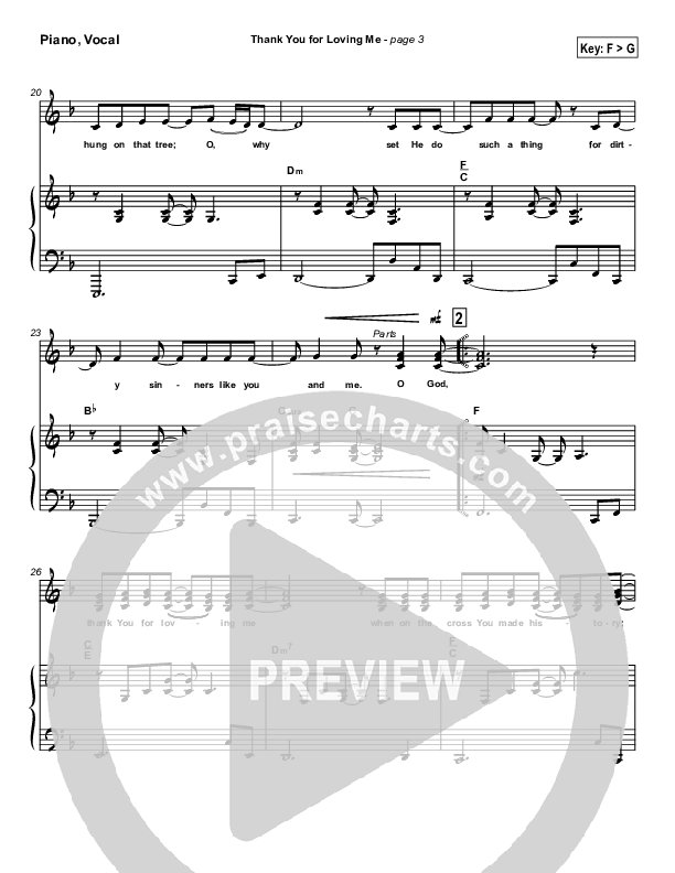 Thank You for Loving Me Piano/Vocal (Jason Breland)