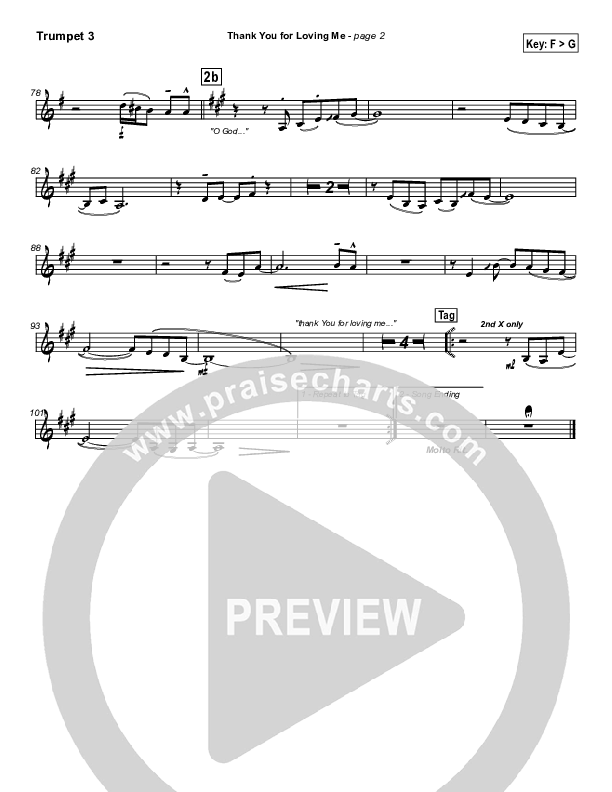 Thank You for Loving Me Trumpet 3 (Jason Breland)