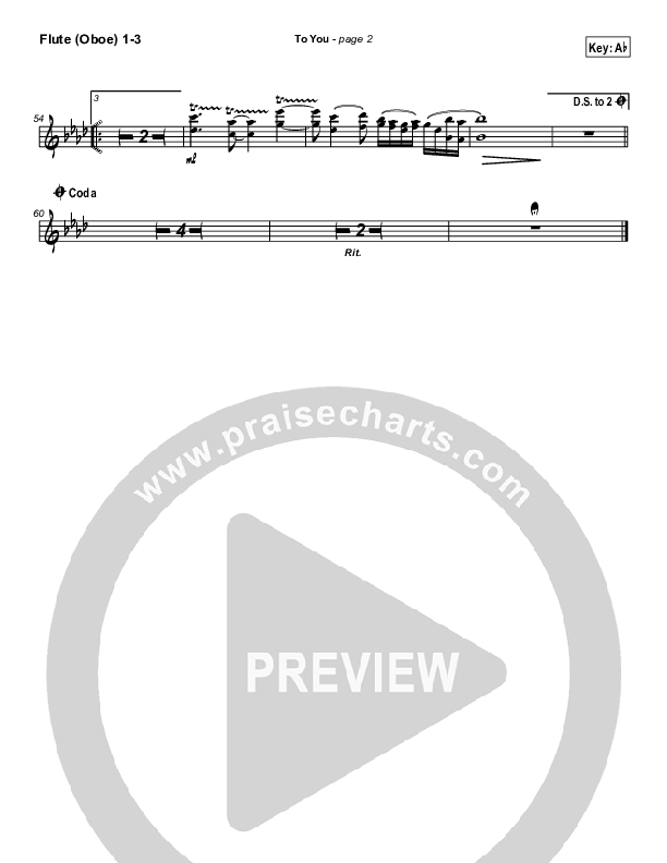 To You Flute/Oboe 1/2/3 (Jason Breland)