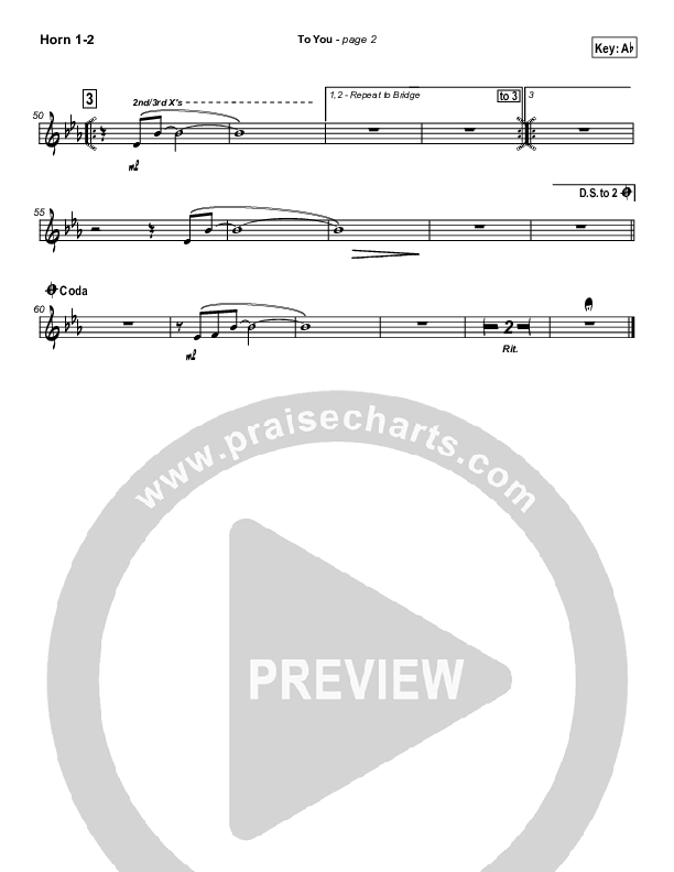 To You French Horn 1/2 (Jason Breland)