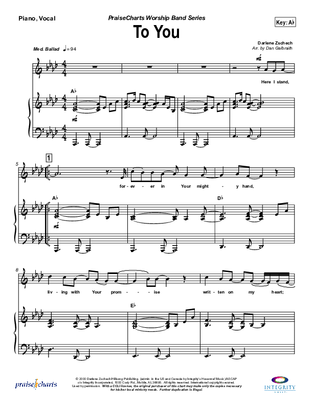 To You Lead & Piano (Jason Breland)