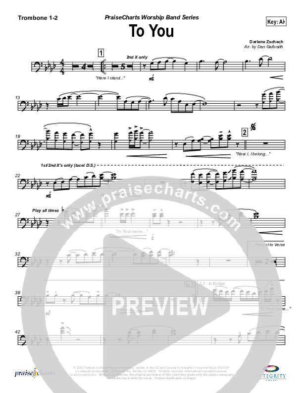 To You Trombone 1/2 (Jason Breland)