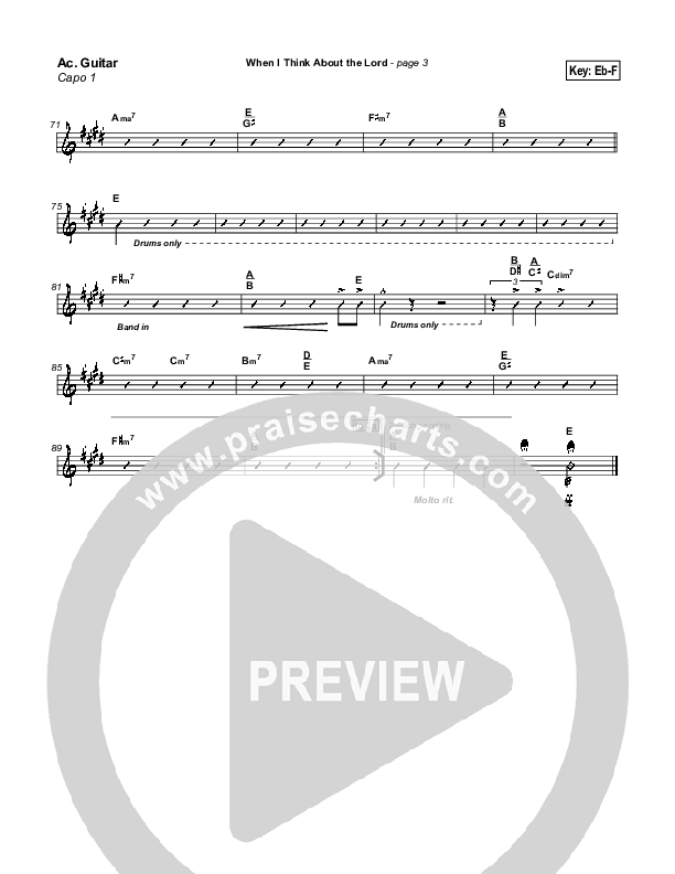 When I Think About The Lord Acoustic Guitar (Jason Breland)