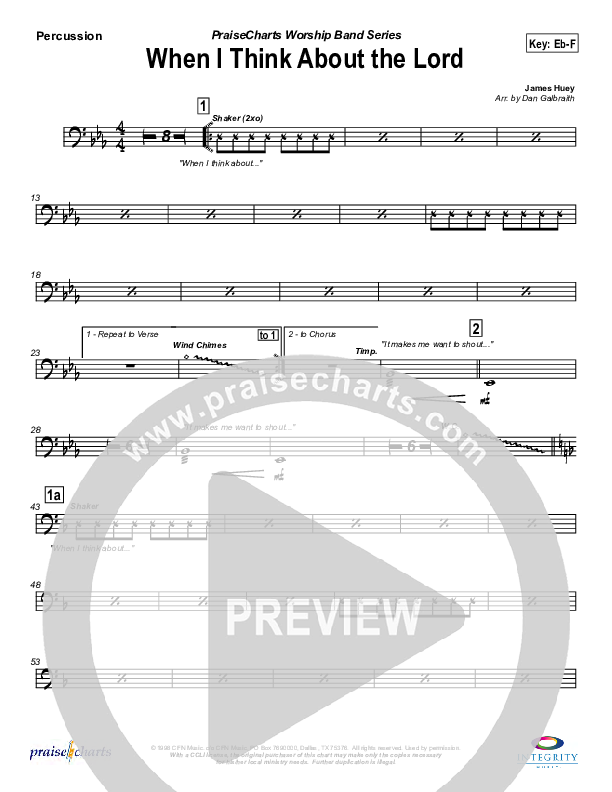 When I Think About The Lord Percussion (Jason Breland)